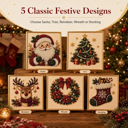 🌲DIY Pearl Diamond Painting Art  Christmas Series Kit -🧘Relaxing & Beginner-Friendly