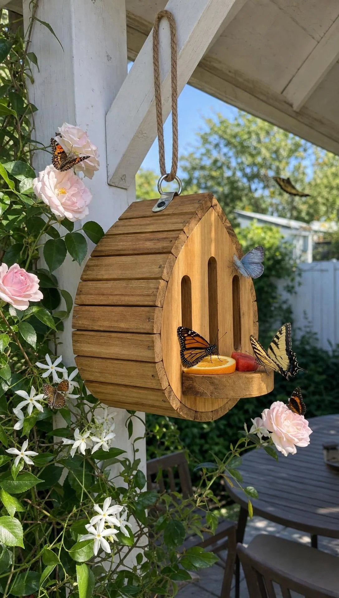 🔥 LAST DAY 50% OFF - 🦋 Handmade Butterfly House with Feeder Station