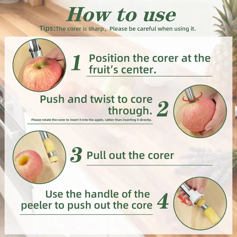 2 in 1 Apple Corer and Peeler