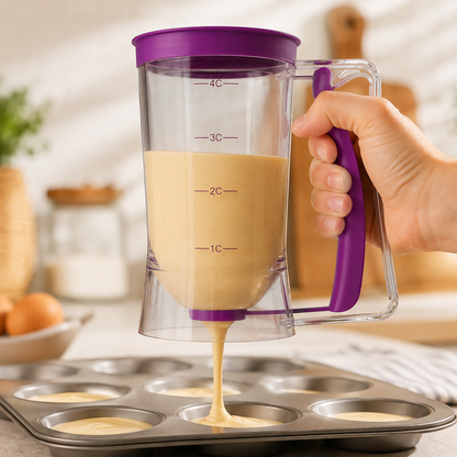 🎉🧁Easy-Pour Pancake & Cupcake Batter Dispenser