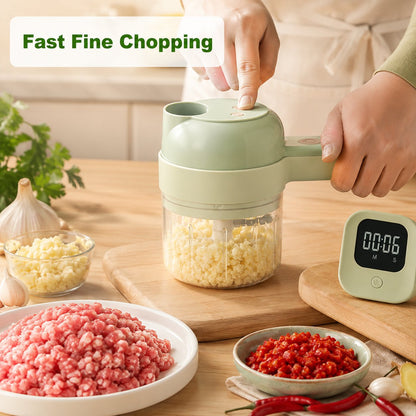 Wireless All-In-One Multi Kitchen Prep Tool  Cordless Food Processor For Slicing, Mincing, Peeling & Whipping