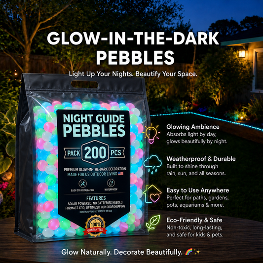 🔥LAST DAY SALE - 65%OFF🔥🌈Colorful Glow-in-the-Dark Garden Stones
