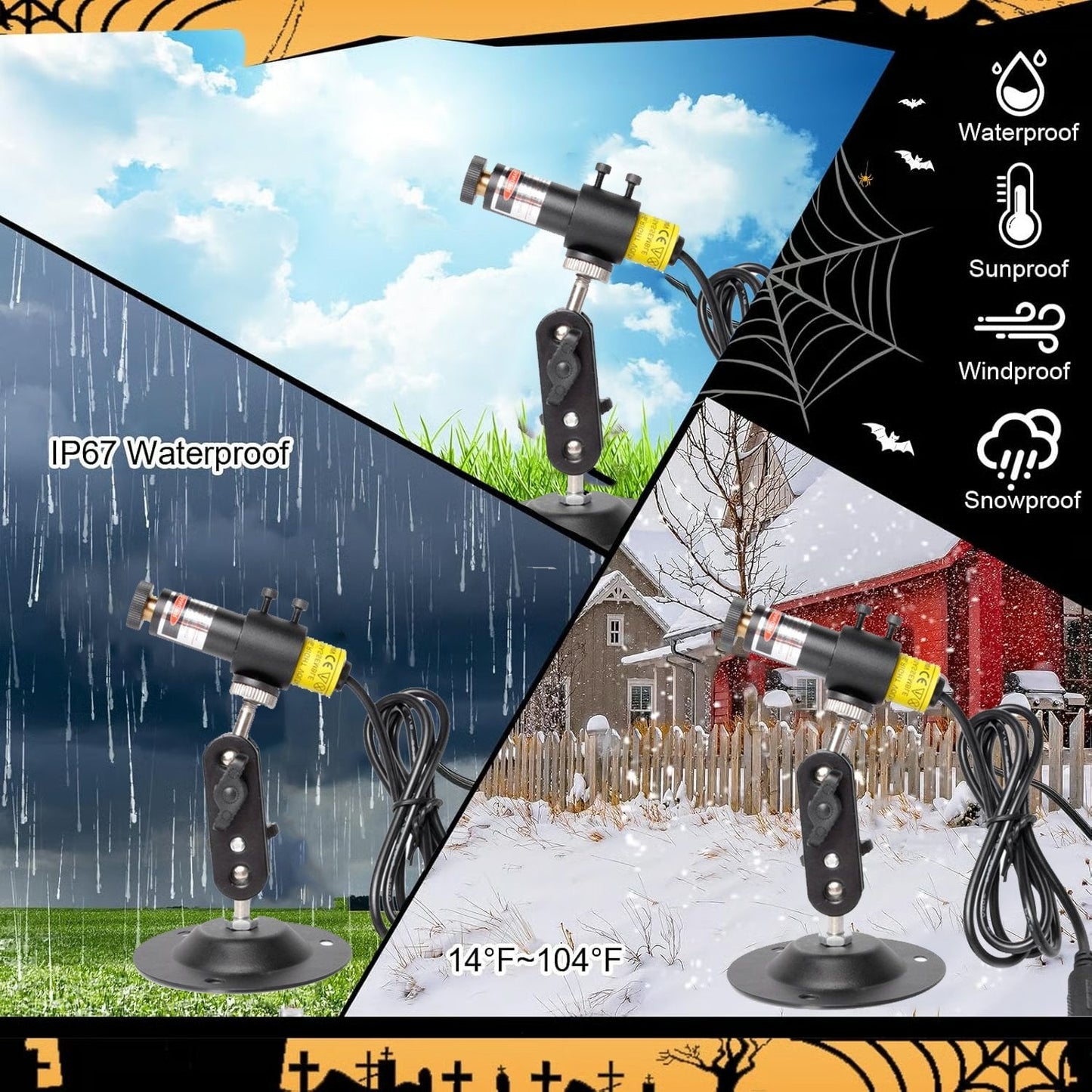👻Green Laser Swamp Light Set | 360° Adjustable | Spooky Atmosphere Creator