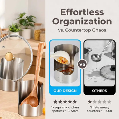 ✨ 49% OFF Stainless Steel Utensil Organizer | Keep Your Kitchen Counter Clean & Stylish 🍴