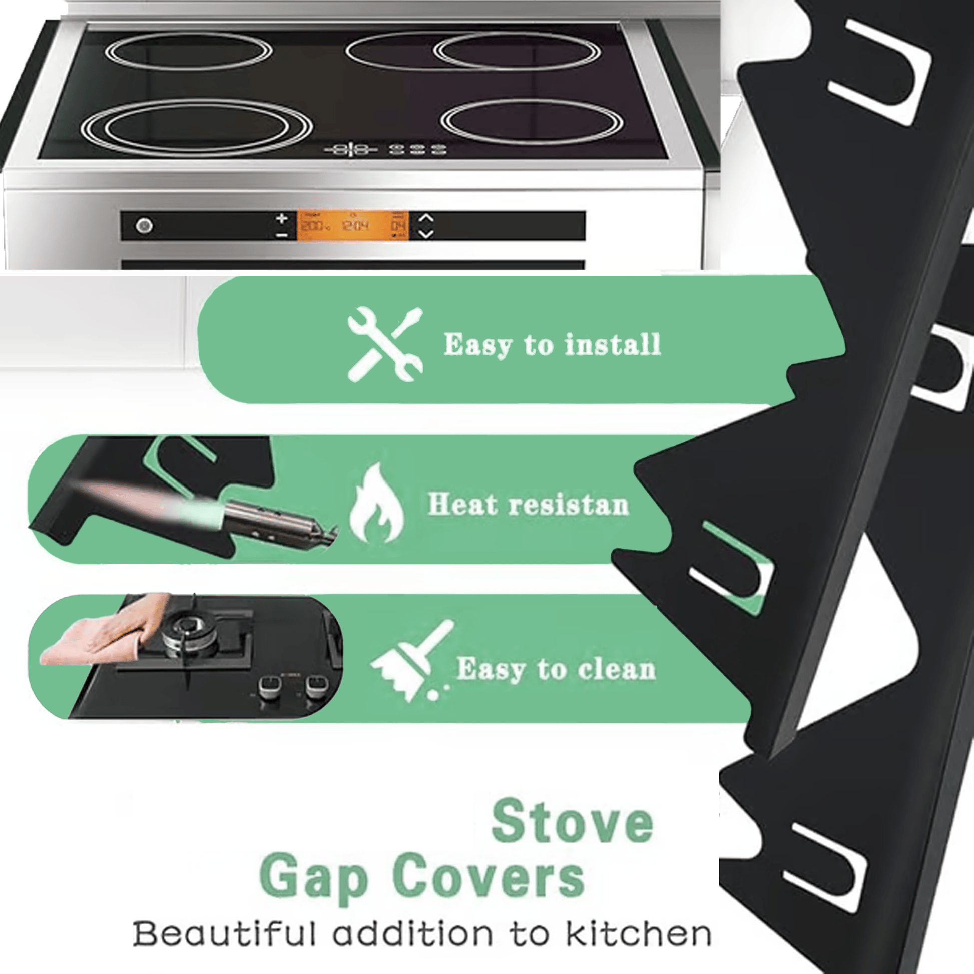 🔥 🎁Retractable Stainless Steel Stove Gap Covers