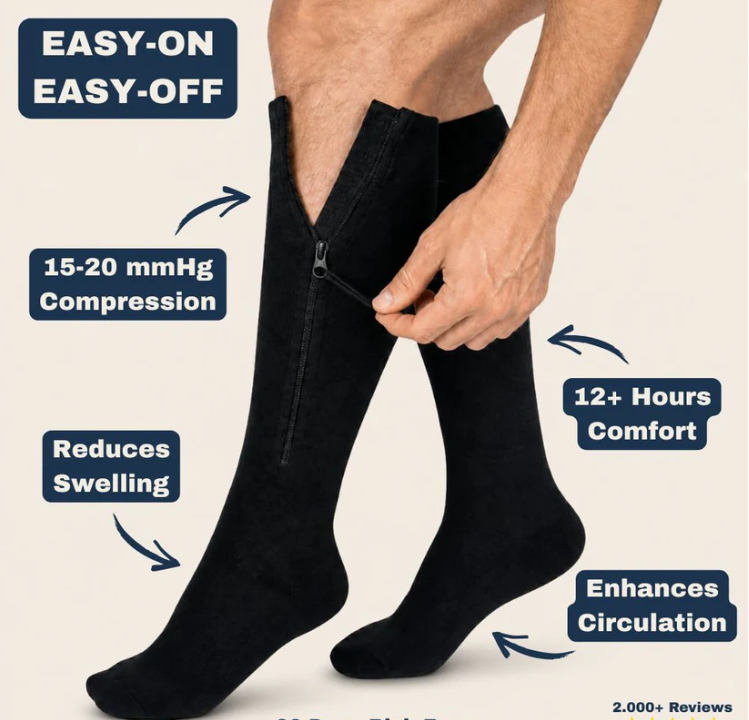 🏃‍♂️ Sports Zipper Socks – Comfort, Support & Easy On/Off