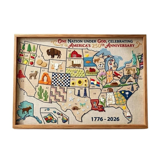 🎁LAST DAY Promotion-Wooden USA Map Puzzle 🗺️🔥