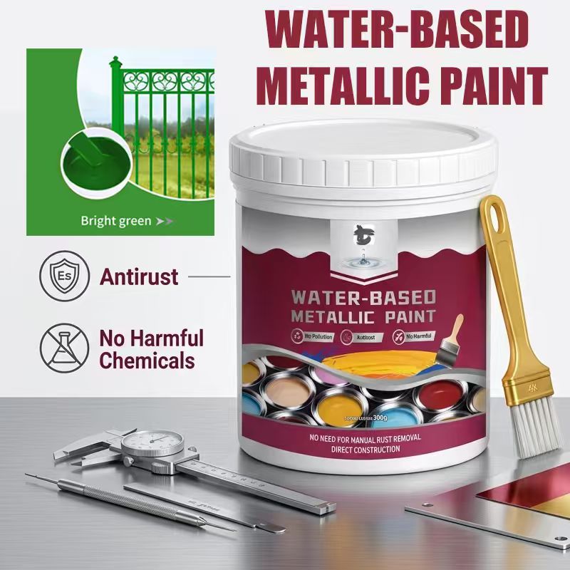 【100% Water-Based Eco Formula】2-in-1 Black Rust Reformer Paint | 60-Sec No-Sanding Rust Melt