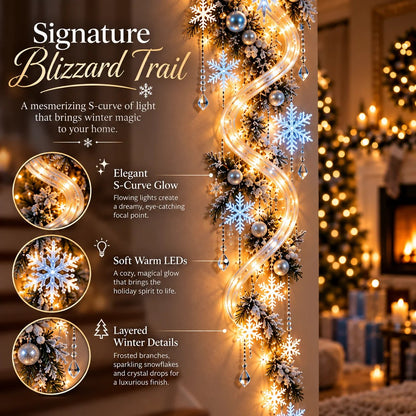 ❄️ Giant Snowflake Blizzard Trail™- Let the Snowstorm Glow Indoors
