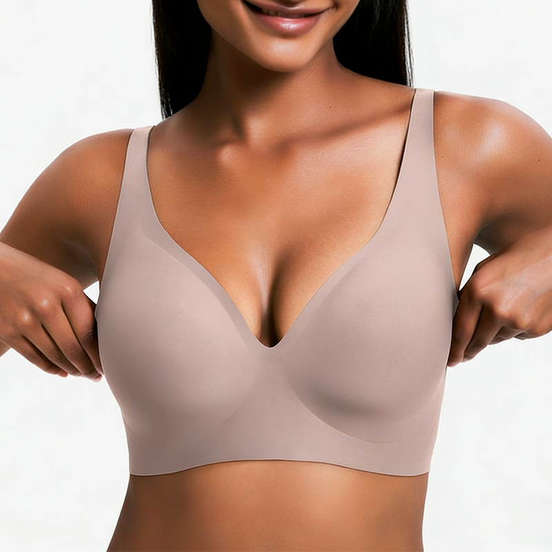 Seamless Wireless Full-Coverage Bra