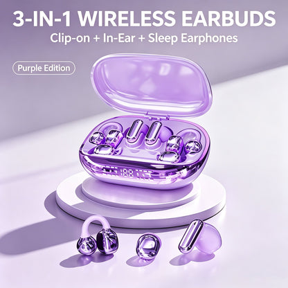3-in-1 Bluetooth Wireless Earbuds with Chargeable Power Bank Case