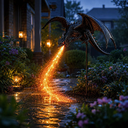 🔥 47% OFF | Solar Fire-Breathing Dragon Garden Stake Light 🐉