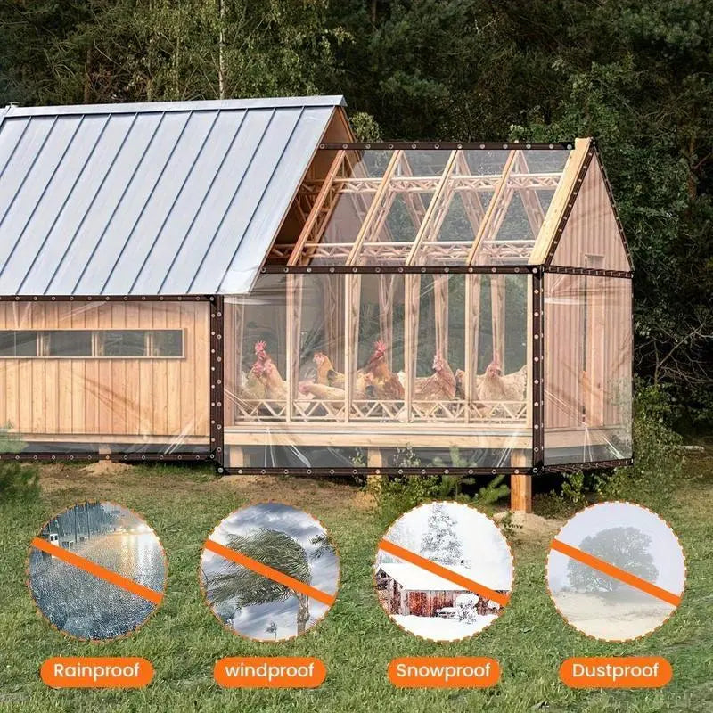 💦🌊 Clear Waterproof Tarp – Keep Rain Out Without Blocking the Light
