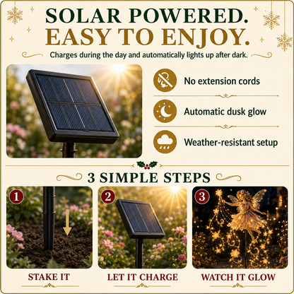 🎁Last Day 49% OFF-✨ Enchanted Flower Fairy Solar Garden Light – Magical Glowing Outdoor Christmas Yard Decor 🧚🌸