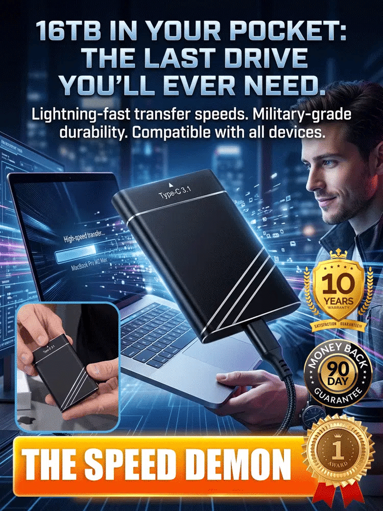 🔥High-speed SSD solid-state portable hard drive