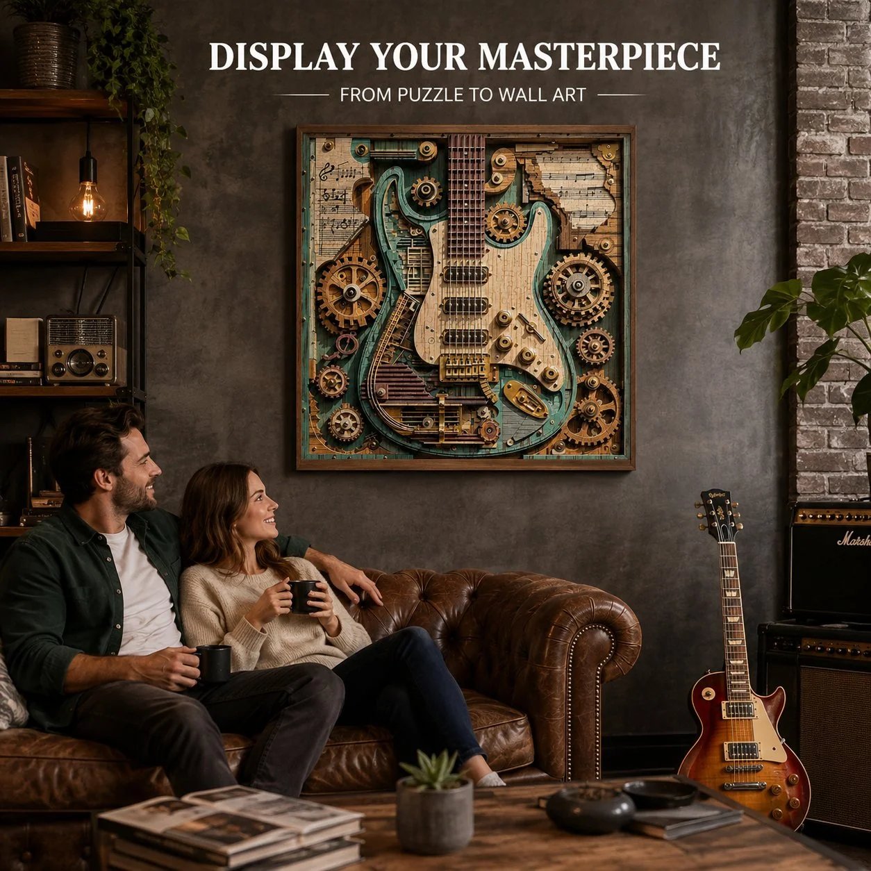 🎸 Gears & Strings 1000-Piece Steampunk Guitar Puzzle ⚙️✨