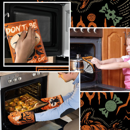 12-Piece Halloween Kitchen Decor Towel and Oven Mitt Set🧤