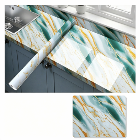 Gold Marble Pattern Self-Adhesive Wallpaper Roll