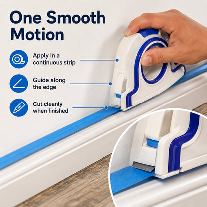 Easy Painter’s Tape Applicator Tool.Tape faster. Cut cleaner. Paint with straighter edges.