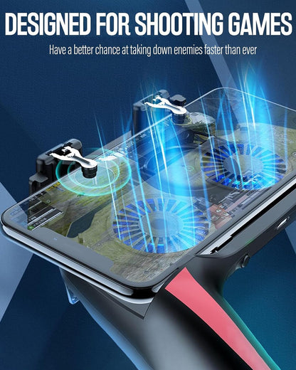 Mobile Game Controller with 5000mAh Power Bank & Cooling Fan & Gaming Grip Gamepad for 4.7-7" Android iOS Phone