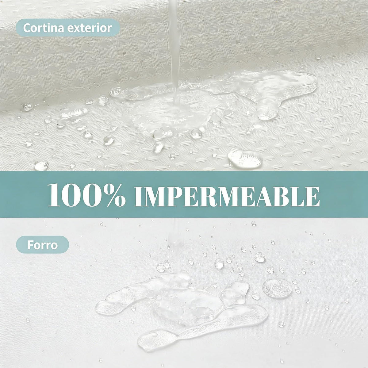 Luxury Waffle Weave Shower Curtain Set — Waterproof, One-Step Install, Includes Sheer Liner & Hooks