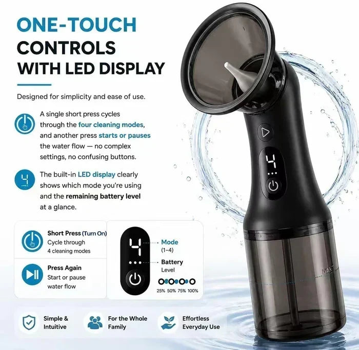 👂Electric Ear Wax Removal Kit, Safe Gentle Ear Irrigation Cleaner Tool with 4 Pressure Settings, LED Display, IPX7 Waterproof Dual-Chamber Ear Care Device | Free Shipping