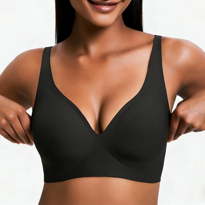 Seamless Wireless Full-Coverage Bra