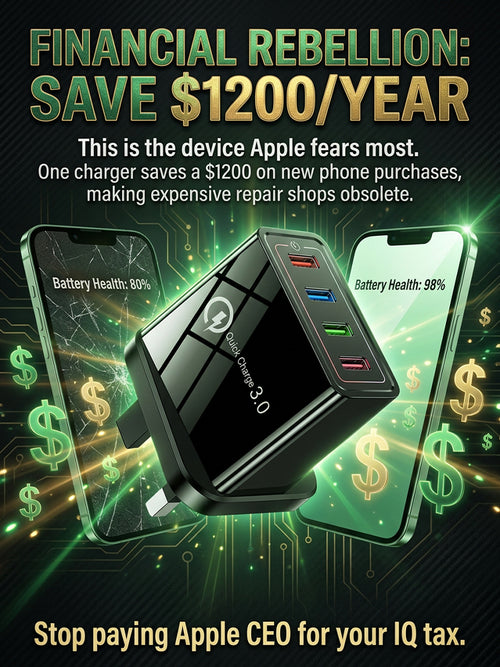 🔋4-Port GaN Charger | Save Battery Life | Fast Charge 4 Devices | Travel Friendly | 50% Off⚡