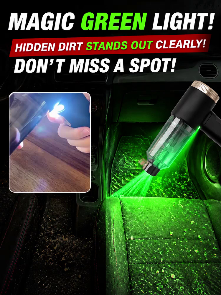 🚀 3-in-1 Car Vacuum: 3s to Clean & Inflate, No more messy seats!