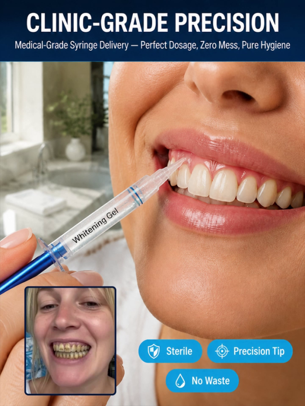 【Restore youthful vitality and smile】Teeth repair whitening gel，7x deeper penetration repairs gums, restoring a youthful, white smile in 7 days!
