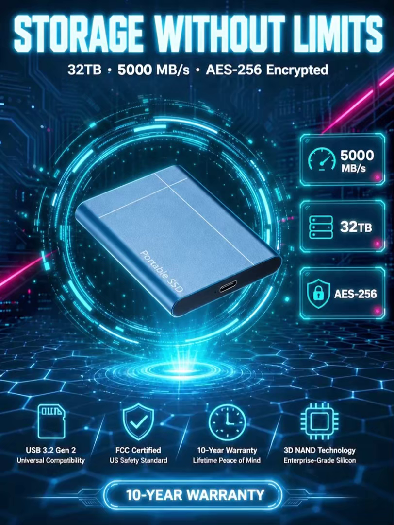 [Mobile and PC compatible] High-speed solid-state drive