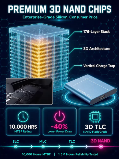 [Mobile and PC compatible] High-speed solid-state drive