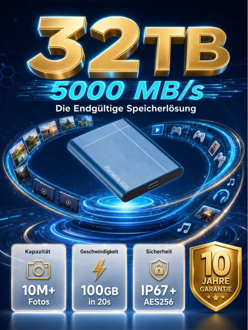 [Mobile and PC compatible] High-speed solid-state drive