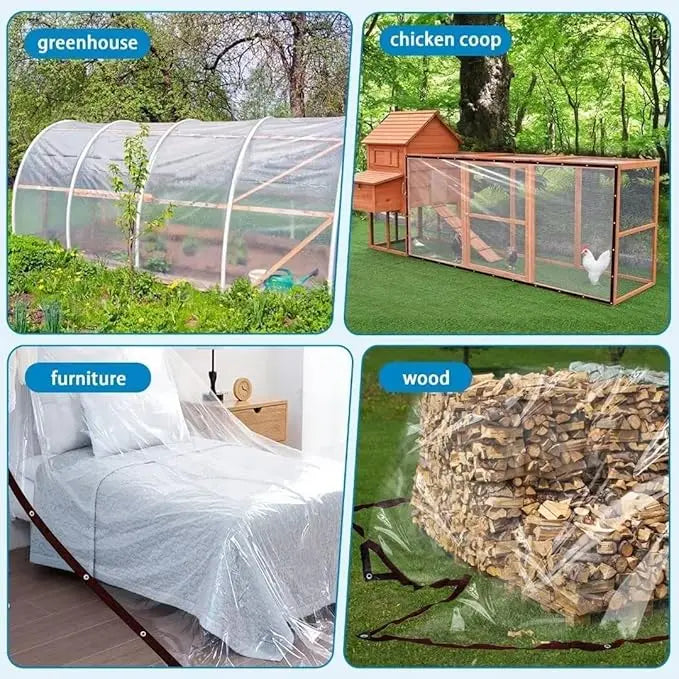 💦🌊 Clear Waterproof Tarp – Keep Rain Out Without Blocking the Light