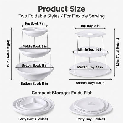 Foldable Pop-Up Snack Serving Trays