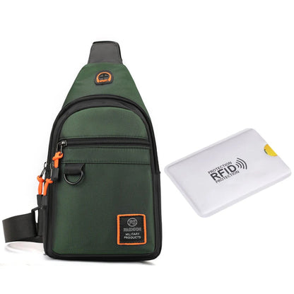 🎒💦 Waterproof Multi-Pocket Sling Bag — Lightweight & Anti-Theft ✨