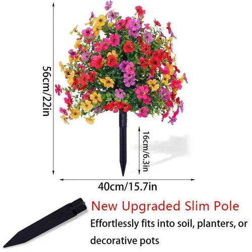 🌼 Artificial Daisy Flowers with Eucalyptus Leaves | Outdoor Indoor Decor
