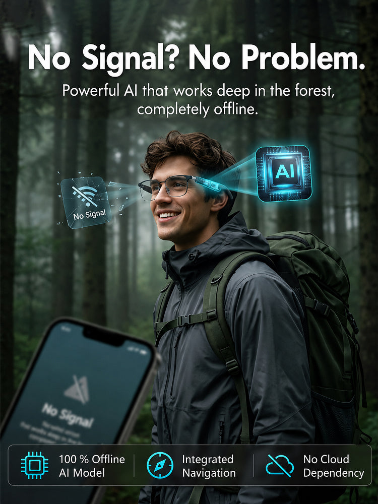 【Real-time translation, zoom, and color-changing smart glasses】Zero-error, zero-latency translation