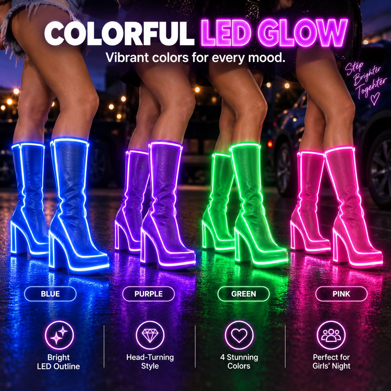 📸 Photo-Ready LED Boots Made For Night Moments