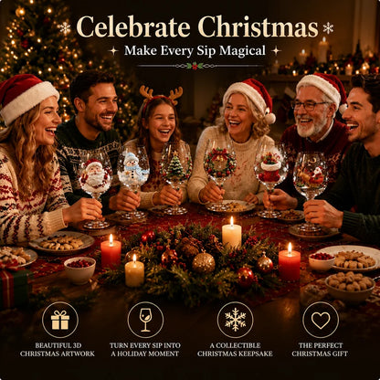 🎁✨ Christmas 3D Holiday Glass Collection Set
