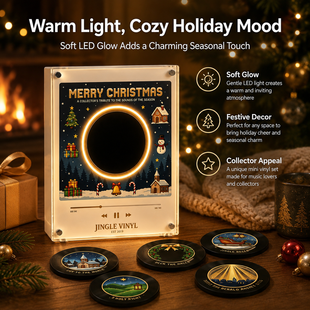 💽Christmas Magnetic Music Player Set Magnets for Refrigerator