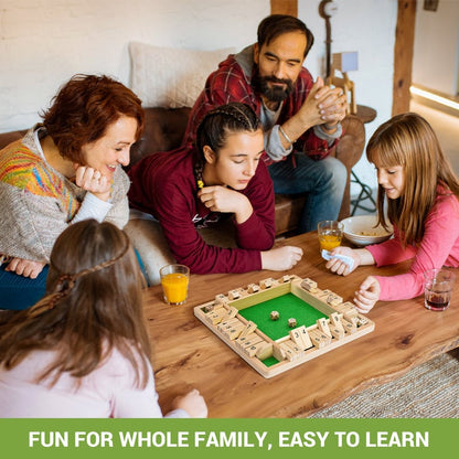 🔥Only 10 Sets Left!🕹️SHUT THE BOX-WOODEN DICE BOARD GAME