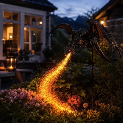 🔥 47% OFF | Solar Fire-Breathing Dragon Garden Stake Light 🐉
