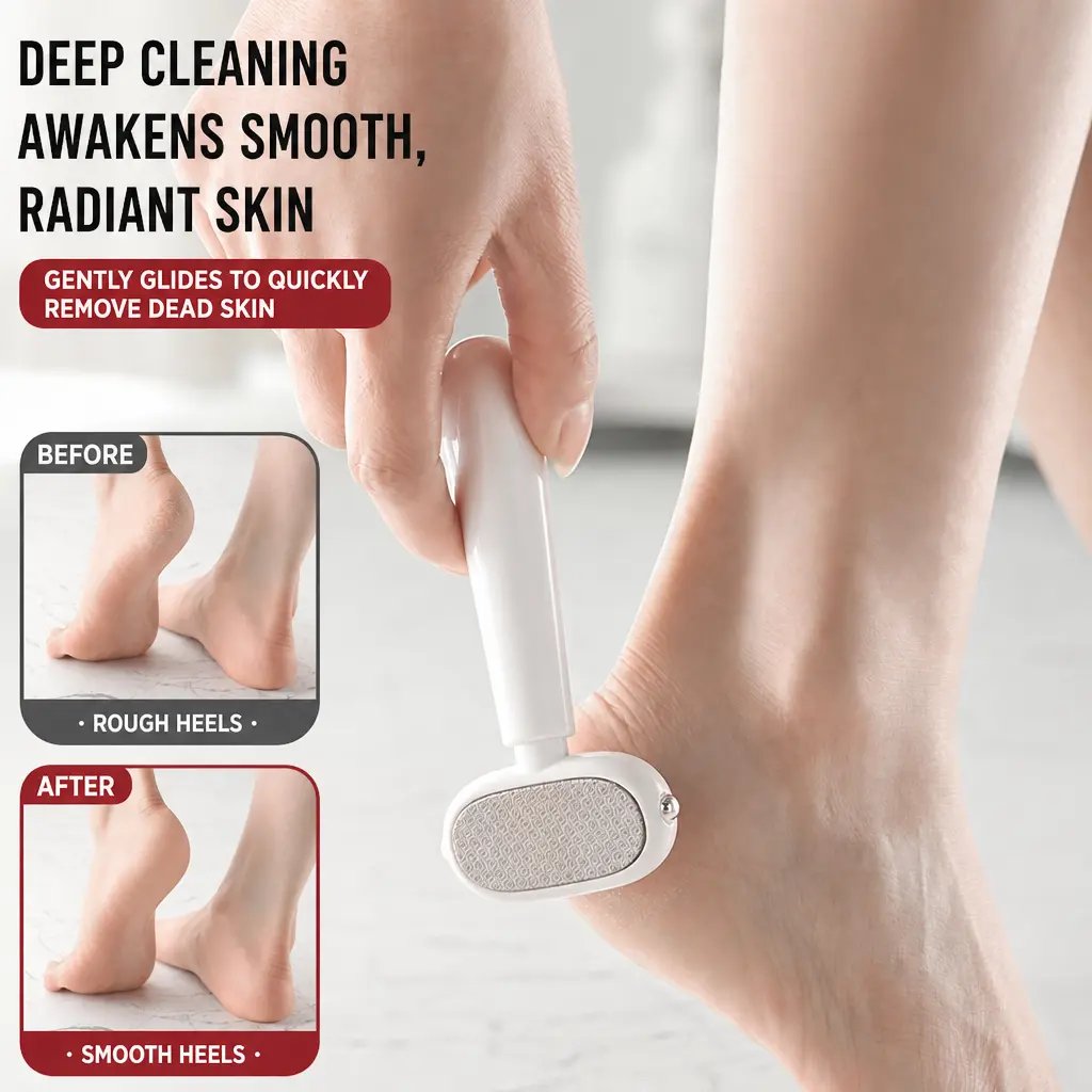 Dual‐Sided Foot Callus Remover, Replaceable Stainless Steel Blade Foot Scraper 🦶