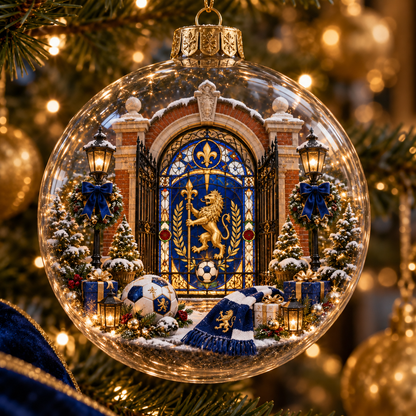 🎄Keep the Blue Flag Flying High Light-Up Football Heritage Diorama Ornament