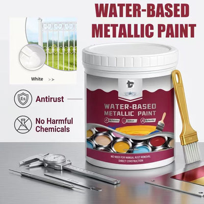 【100% Water-Based Eco Formula】2-in-1 Black Rust Reformer Paint | 60-Sec No-Sanding Rust Melt