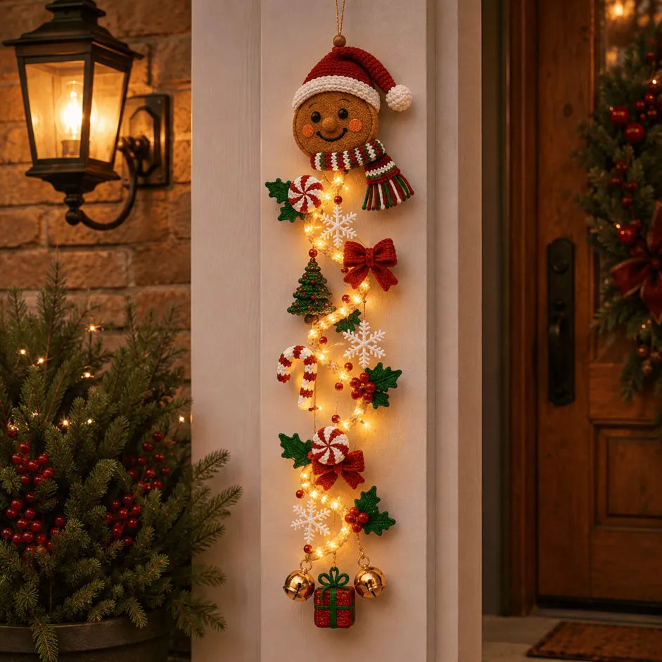 🔥Last day with huge discounts!– 🎄Glowing Christmas Door Hanger | 6 Festive Lighted Designs with Warm Glow, Dimensional Details & Space-Saving Vertical Décor ✨