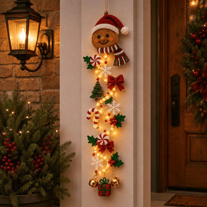🔥Last day with huge discounts!– 🎄Glowing Christmas Door Hanger | 6 Festive Lighted Designs with Warm Glow, Dimensional Details & Space-Saving Vertical Décor ✨