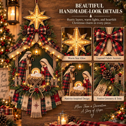 🔥Buy 2 Get 20% OFF🔥DIY Lighted Christmas Nativity Scene Door Hanging Kit 🎄