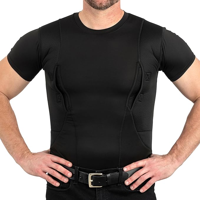 Concealed Carry Compression Shirt – Dual Holster Tactical Undershirt for Men